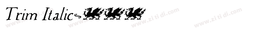 Trim Italic字体转换